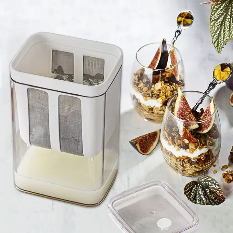 1100ml/1800ml Yogurt Filter Greek Yogurt Strainer Food Strainer Storage Container  Whey Separation Cheese Tools Kitchen Supplies