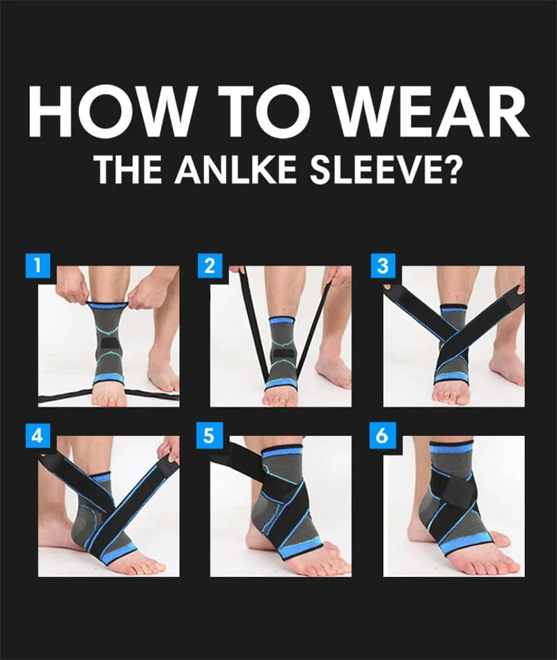 Ankle Protector Sports Gym Accessories Men Women Sports Wrap Compression Basketball Ankle Support Running Knitted Ankle Brace