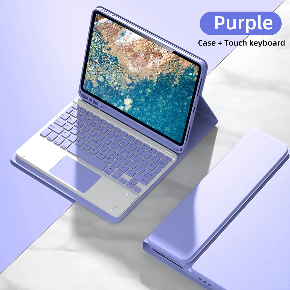 For iPad 5th Gen 2017 6th Gen 2018 9.7inch Case, Bluetooth keyboard case for iPad Air 1st 2nd Pro 9.7inch