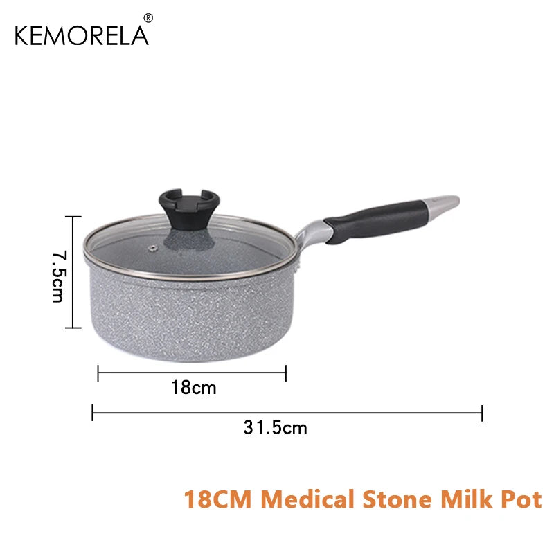 Durable Stone Frying Pan 28/26/24/20cm Wok Non-stick Pan Skillet Cauldron Induction Cooker Pans Pancake Egg Gas Stove Home