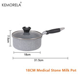 Durable Stone Frying Pan 28/26/24/20cm Wok Non-stick Pan Skillet Cauldron Induction Cooker Pans Pancake Egg Gas Stove Home
