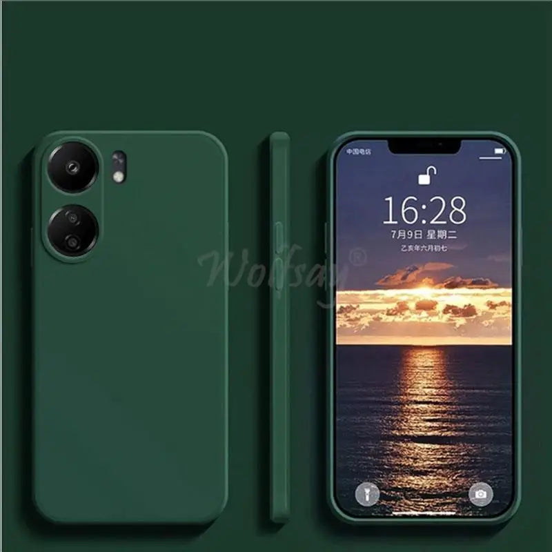 Funda de silicona líquida para Xiaomi POCO C65, funda protectora de goma lisa, funda de TPU para POCO C65