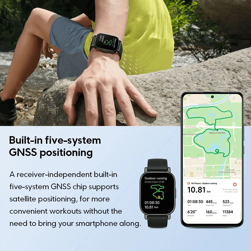 Global Version Xiaomi Redmi Watch 5 Lite 1.96'' AMOLED display 18-Day Battery life Built-in GNSS 5ATM Bluetooth® calling