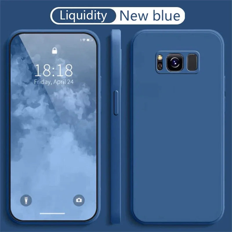 Liquid Silicone Phone Case for Samsung Galaxy S8 S9 S10 Plus Soft Camera Protective Shockproof Back Cover Samsung 8Plus