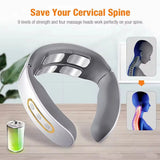 Masajeador eléctrico inteligente para cuello y hombros, masajeador de pulso, amasador, TENS inalámbrico, calor, vértebras cervicales, relajación, alivio del dolor.