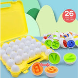 Matching Eggs Toys for Kids 1 2 3Toddlers Montessori Toys Easter Eggs Baby Shape Sorter Games Children Educational Learning Toys