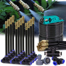 30-5m 1/4" 4/6mm Misting Cooling System 360° Free-bend Adjustable Nozzle Atomizer Sprayer for Outdoor Garden Irrigation Watering