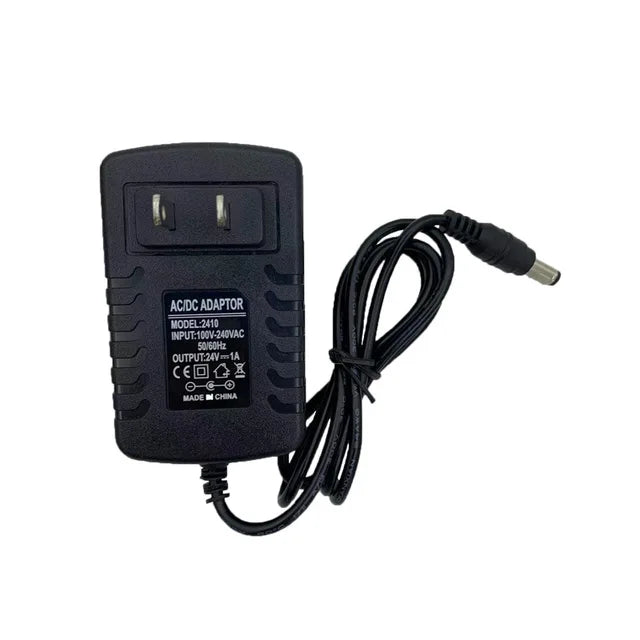 Prego Lâmpada Fototerapia Máquina Power Adapter, cabo de carregamento, DC 24V, 0.5A, 1A