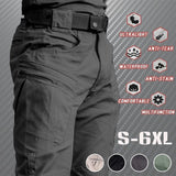 Men's Summer Tactical Cargo Pants Lightweight Casual Waterproof Trousers Casual Pants Wear-Resistant Multi-Pocket Outdoor Hiking