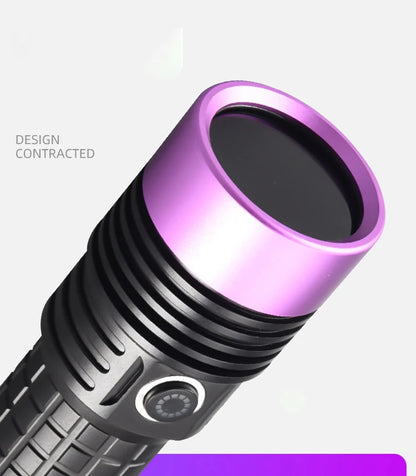 60W 365NM UV Flashlight High Power Type-c Rechargeable Portable Waterproof 26650 Uv Torch linterna ultravioleta