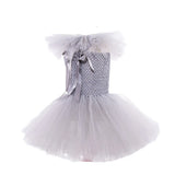 Halloween Costume For Kids Gray Girls Tutu Dress Kids Cosplay Scary Clown Costume Carnival Masquerade Party Dress Up 3-12Y
