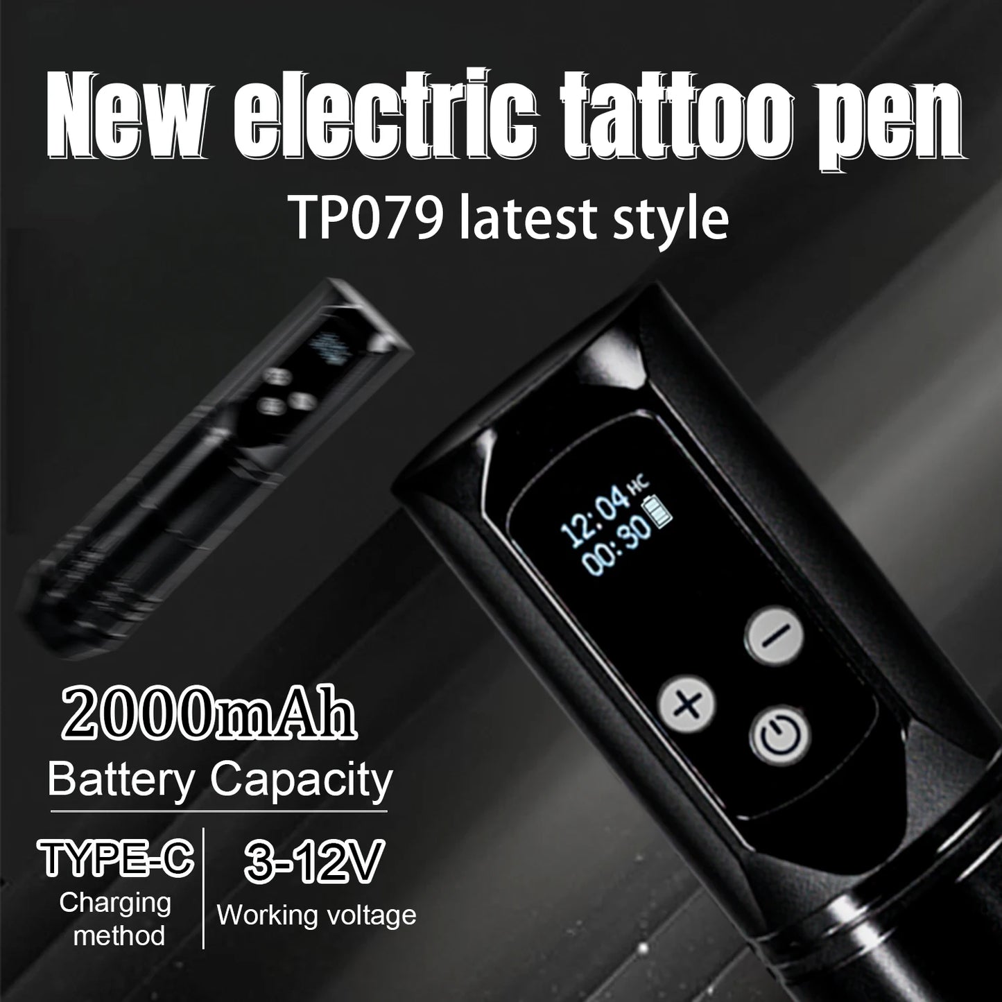 Máquina de tatuaje inalámbrica con motor de 4 mm y 4 velocidades ajustables, ideal para artistas del tatuaje principiantes. Suministros para tatuajes.