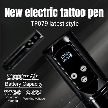 Máquina de tatuaje inalámbrica con motor de 4 mm y 4 velocidades ajustables, ideal para artistas del tatuaje principiantes. Suministros para tatuajes.