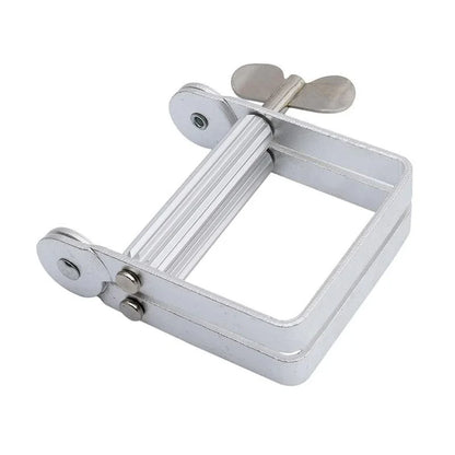 Dispensador manual de pasta de dientes, tubo de aluminio plateado, accesorios para tinte de cabello, herramientas para exprimir. 