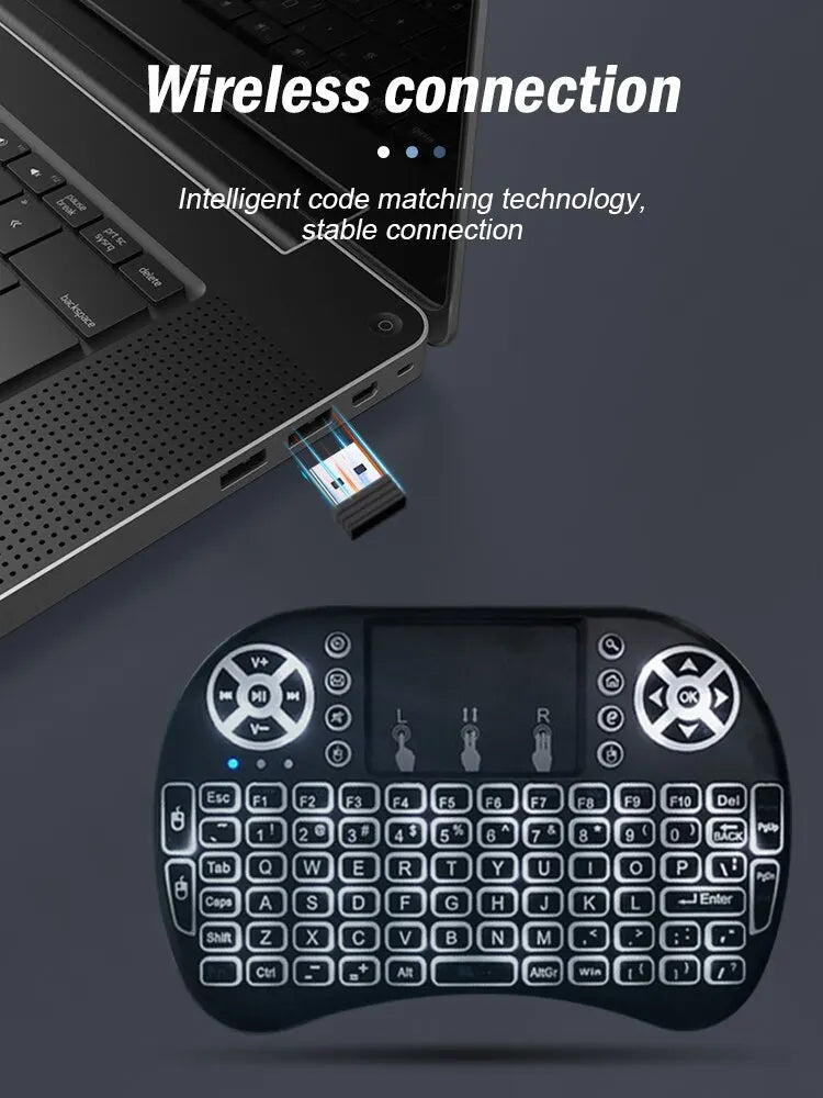 Wireless Mini Keyboard Flight Mouse 2 4g Large Touchpad Digital Computer Dry Battery USB Charging Dual Purpose Keyboard