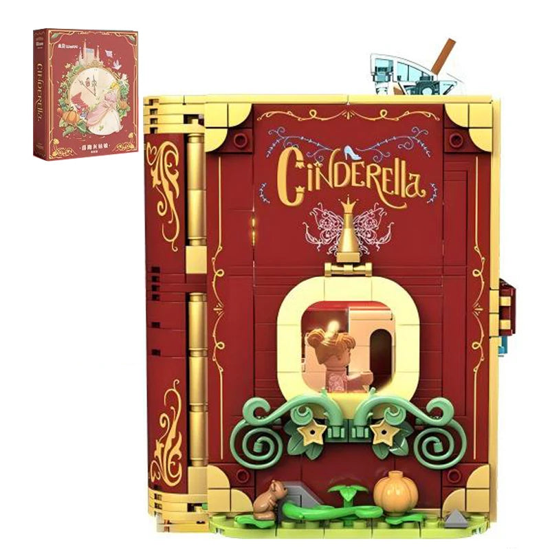 Dream Princess 3D Storybook Building Blocks Books Anime Film MOC Bricks Toys Cute Fairy Tales Model Children Girl Birthday Gifts