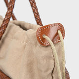 French Leather Woven Bag Fashion Simple Basket Bag Retro Advanced Handmade Bag New Versatile Commuting Women's Shoulder Handbag