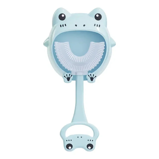 Cepillo de dientes para bebés, cepillo de dientes en forma de U de 360 ​​grados para el cuidado bucal, cepillo de dientes de silicona suave, artículos para bebés de 2 a 12 años 