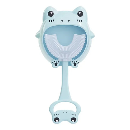 Cepillo de dientes para bebés, cepillo de dientes en forma de U de 360 ​​grados para el cuidado bucal, cepillo de dientes de silicona suave, artículos para bebés de 2 a 12 años 