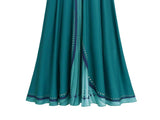 Girls Party Elegant Dresses Anna Princess Girl Cosplay Costume Dark Green Dress With Cloak Carnival Party Kids Birthday Clothes