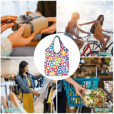 Custom Recycling Classic Black And White Polka Dot Shopping Bag Women Tote Bag Portable Grocery Shopper Bags