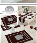 Heat Resistant Dining Table Mat Diamond Embedded Anti Slip Western Dining Pad Cushion Home Use Tablecloth Accessories