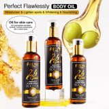 AILKE 24K Gold Flawlessly Skin Care Set, Whitening, Reduces Dark Spots, Pigmentation, Wrinkles, Moisturizes, For All Skin Types