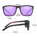 ZENOTTIC Polarized Sunglasses for Men Shades Lightweight TR90 Frame UV400 Protection Square Outdoor Travel Driving Sun Glasses
