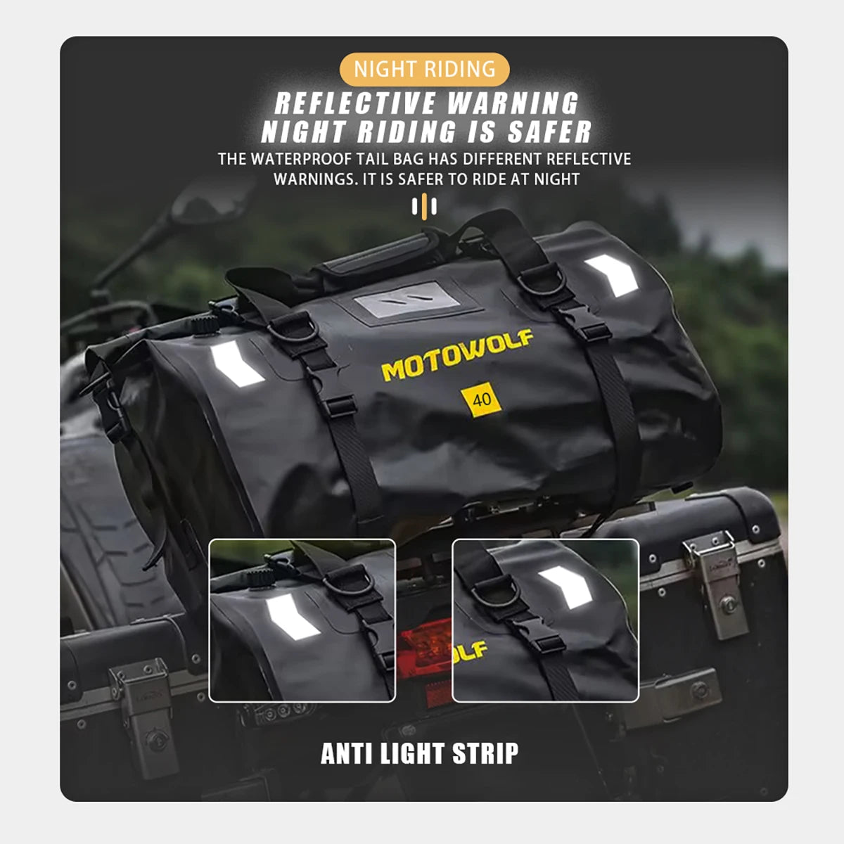 Motorcycle Waterproof Tail Bag Travel Outdoor Dry Luggage Roll Pack Bag 20 /40/66 Motorbike Luggage Backpack Motorcycle Seat Bag