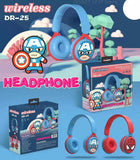 Auriculares inalámbricos Bluetooth Disney Marvel Y08 plegables con sonido envolvente HIFI para ordenador portátil, para niños, dibujos animados de anime