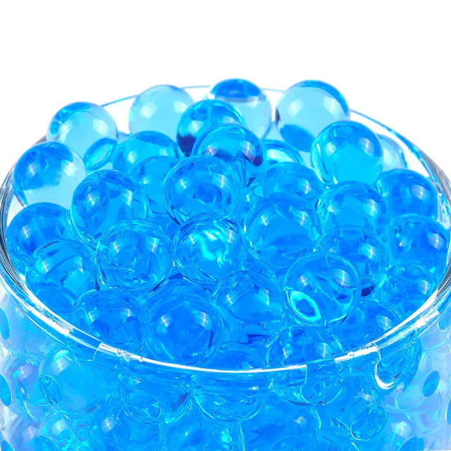 600pcs Transparent Water Beads Soil Crystal Clear Growing Gel Pearls Hydrogel Balls Mud Orbiz Jelly for Potted Plants Home Decor 
