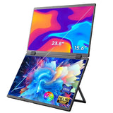 2025 15.6 Dual Screen 1920*1080P 60Hz Touch/Non-Touch Portable Monitor IPS Low Blue Light Eye Protection 360° Folding Drive-free
