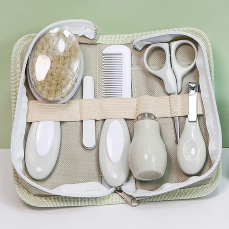 Baby Care Kit six-piece baby nasal inhaler Nail clipper brush file Comb scissors set daily cleaning and care accessories for bab