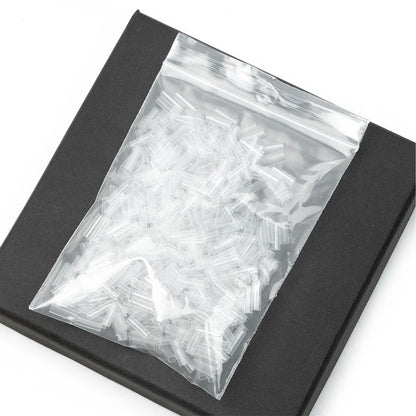500 peças tubos termo retráteis para extensões de cabelo sem adesivo fusão acessórios para cabelo ferramentas cor transparente