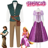 Movie Rapunzel Cosplay Costume Tangled The Series Flynn Rider Cosplay Suits Rapunzel Dress Halloween For Adult Women Men Party