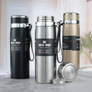 1pc Stainless Steel Thermos Portable Flask Insulated Tumbler with Rope Thermo Bottle Large Capacity Coffee Travel Mug Tea Cup