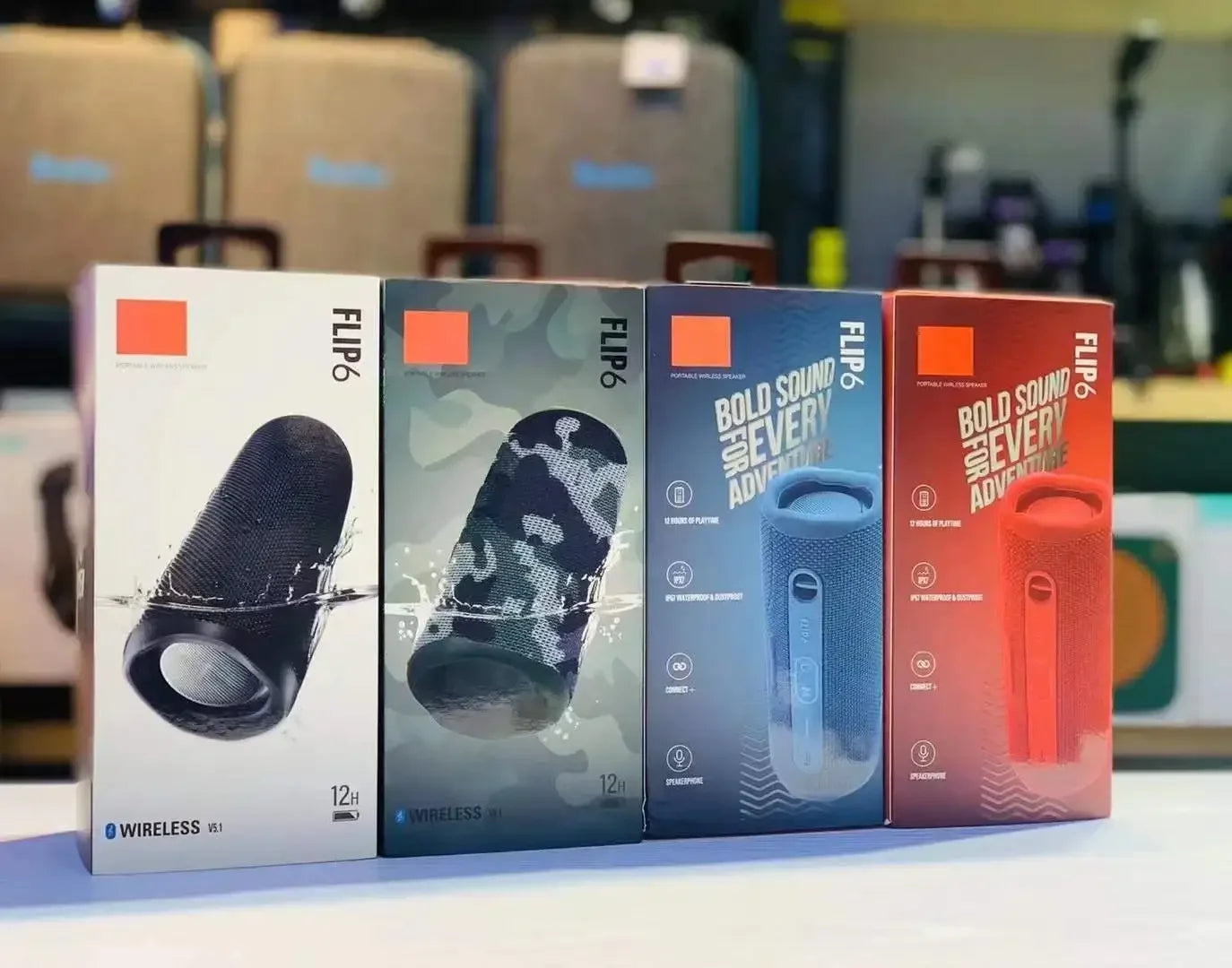 FLIP6 Wireless Bluetooth Speaker, Outdoor Riding Waterproof Subwoofer, AUX Audio Input, TF Card Playback, MP3 Music Player