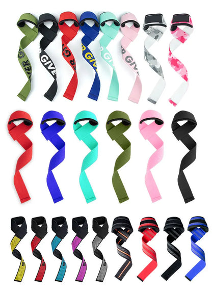 1 par de correas antideslizantes para mancuernas de gimnasio, correas para levantamiento de pesas, equipo de fitness CrossFit, muñequeras para entrenamiento de ejercicios de levantamiento.