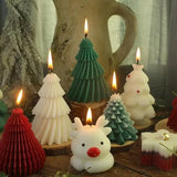 2026 8X5cm Christmas Tree Soy Wax Desktop Ornaments Home Decoration Creative Souvenirs Cyclone Shape Aromatherapy Candles Gifts