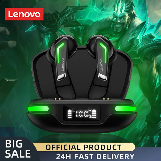 Original Lenovo GM3 Bluetooth 5.0 Sport Headphones Noise Reduction Low Latency Headset Quick Connect Long standby Earphones