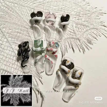 1pc  Snake Flamingo Jellyfish Dragon Dtream 3D Acrylic Mold  Nail Art DIY  Silicone  Nail Art Templates Nails Mold