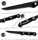 30pcs Black Dinnerware Set Stainless Steel Steak Knife Fork Coffee Spoon Teaspoon Flatware Dishwasher Safe Kitchen Tableware Set