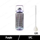2025 Spring/Summer 2L Large Capacity Outdoor Plastic Bouncing Straw Sports Water Bottle Leak-proof Portable Refill Cups