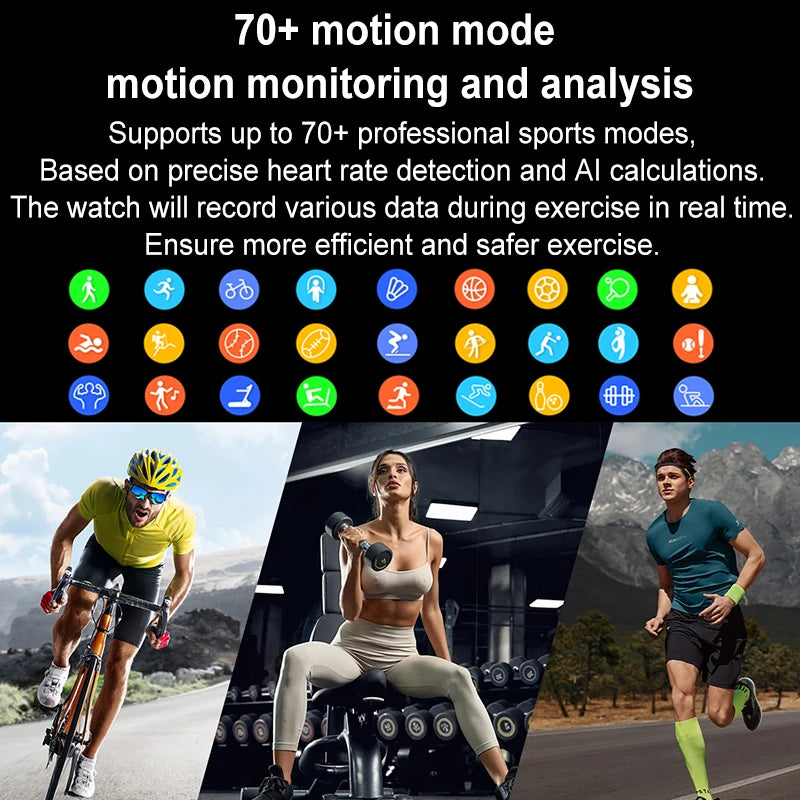 New For OPPO Ultra Thin Smart Watch Men Woman 1.96" HD AMOLED 70+Sports Mode Health Monitor Bluetooth Call Waterproof Smartwatch