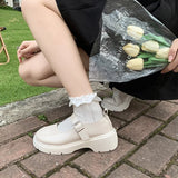 Women's Luxury Beaded Mary Jane Leather Shoes Spring/Autumn Fashion Comfortable Elegant Flat Black Walking Shoes Zapatos Mujer