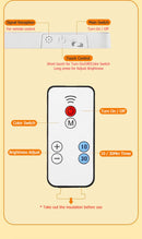 Remote LED Desk Lamp Magnetic Hanging Night Light USB Rechargeable Table Lamp 3 Colors Reading Light For Cabinet Closet Wardrobe