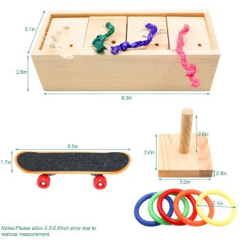 Parrot Toy Set, Bird Supplies, Bird Supplies, Ferrules, Bird Toy Combination Set