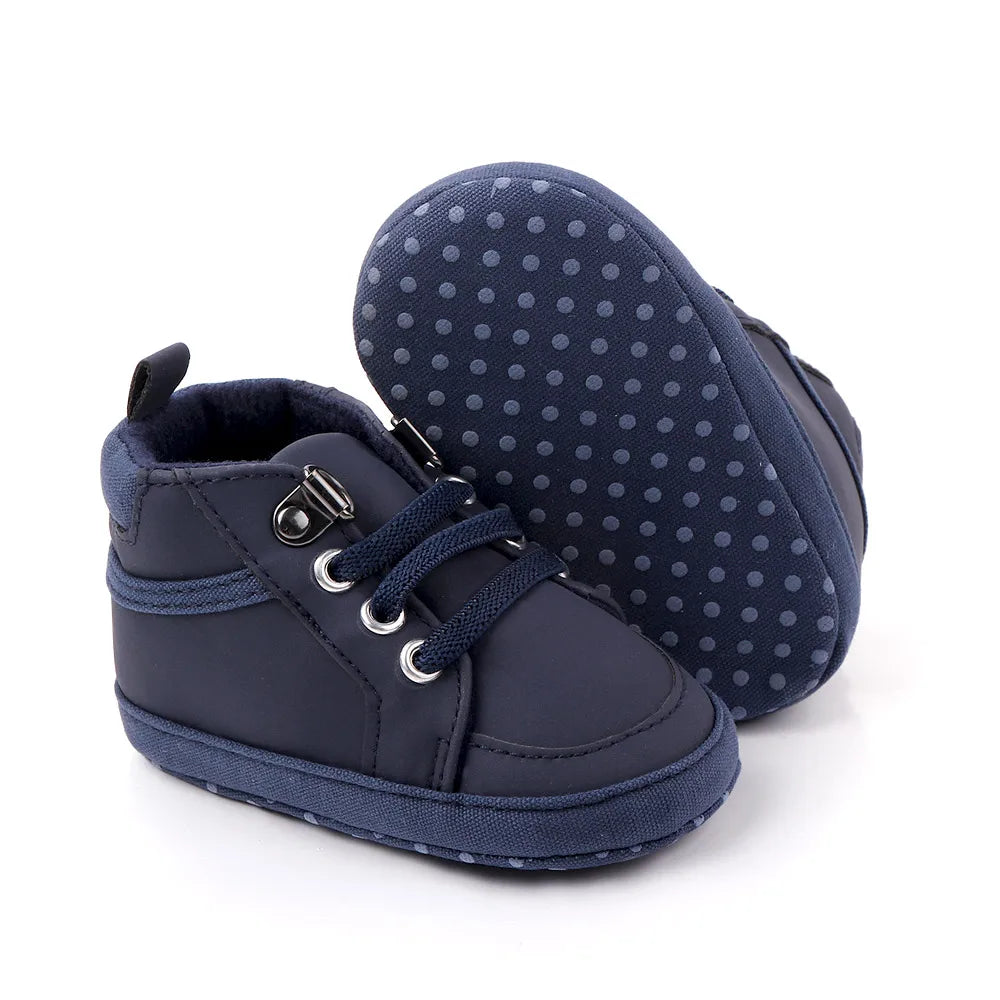 Zapatos casuales para bebés, botines con cierre de velcro para niños pequeños de 0 a 1 año, para caminar al aire libre