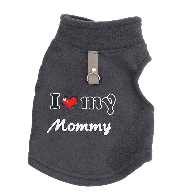 Lovely Dog Vest I Love My Daddy Mommy Small Dog Puppy Pet Cotton Clothes Sleeveless Vest Pet Supplies