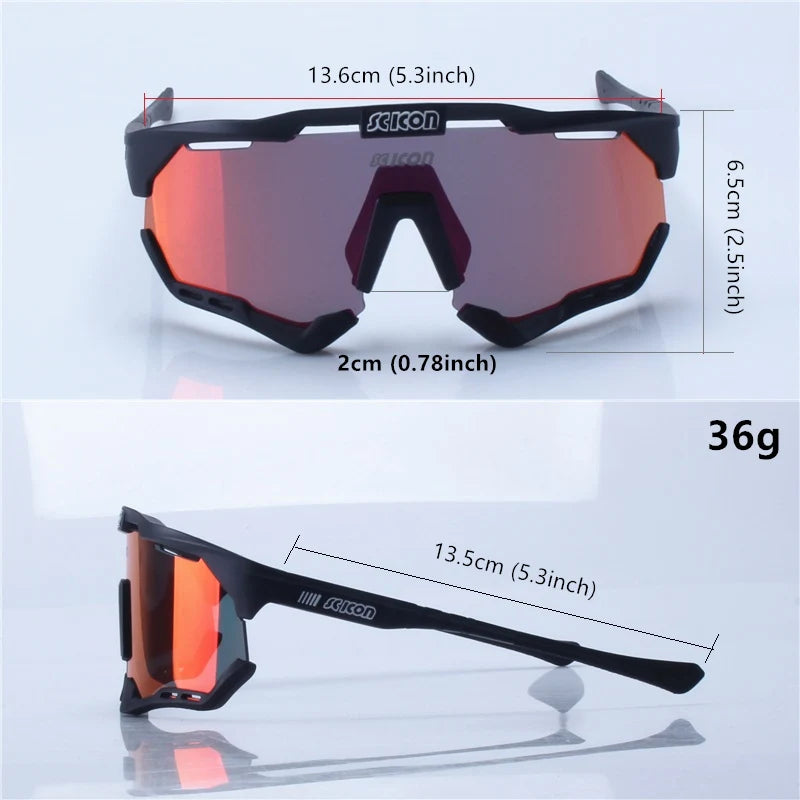 SCICON Cycling Glasses UV400 Outdoor Sports Sunglasses Men MTB Cycling Goggles Women Road Bike Eyewear